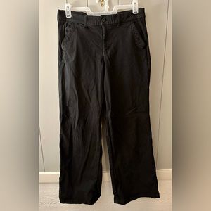 American Eagle Women's Skater Trouser Pants Size 12 Long  Black wide leg